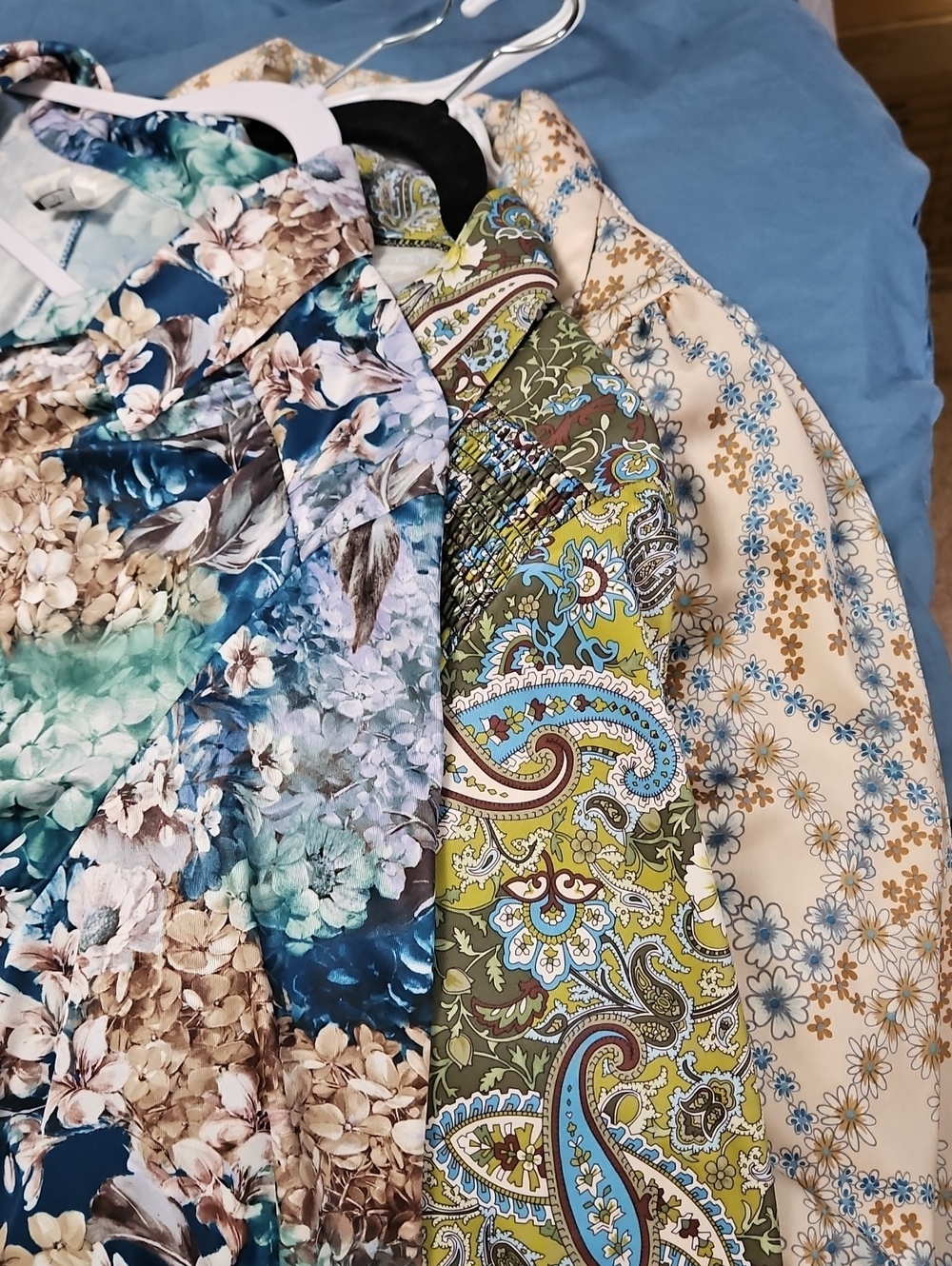Womens Blouses Floral And Paisley 3/4 Sleeve Vintage Roamans Costume